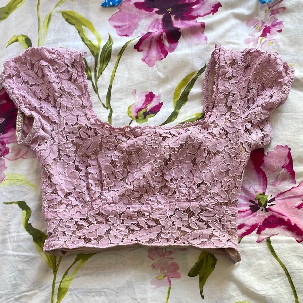 PacSun Pink Sleeveless Bustier Blouse